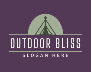 Camping Tent Outdoor logo design