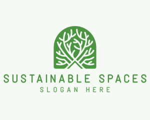 Sustainable Garden Tree logo design