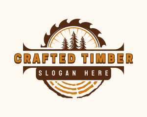 Lumber Woodwork Saw logo design