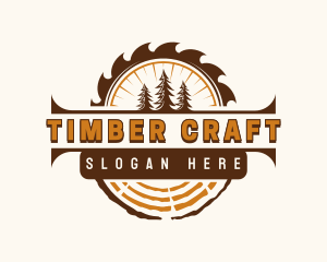 Lumber Woodwork Saw logo design