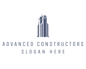 Blue Architectural Building logo design