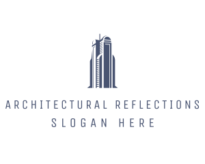 Blue Architectural Building logo design