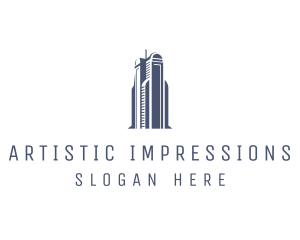 Blue Architectural Building logo design