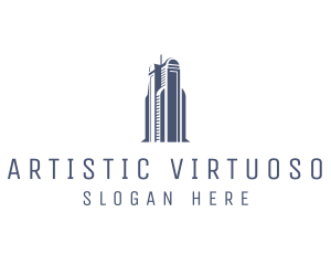 Blue Architectural Building logo design