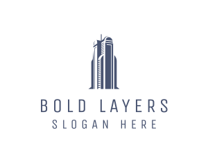 Blue Architectural Building logo design