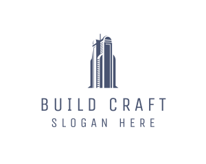 Blue Architectural Building logo design