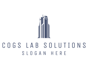 Blue Architectural Building logo design