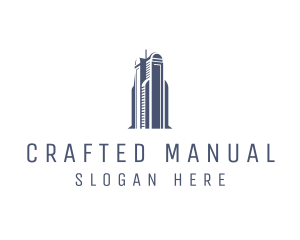 Blue Architectural Building logo design