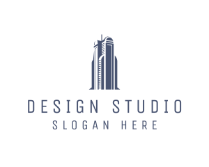 Blue Architectural Building logo