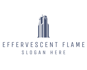 Blue Architectural Building logo design