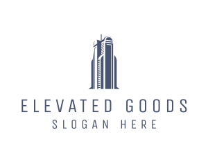 Blue Architectural Building logo design