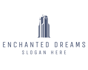 Blue Architectural Building logo design