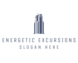 Blue Architectural Building logo design