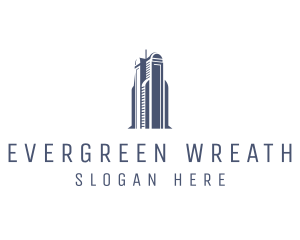 Blue Architectural Building logo design