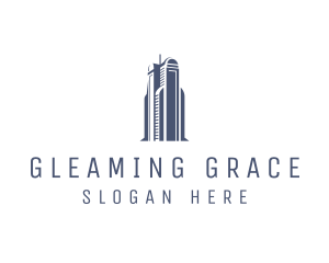 Blue Architectural Building logo design