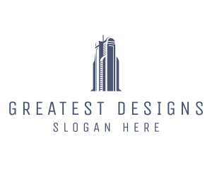 Blue Architectural Building logo design