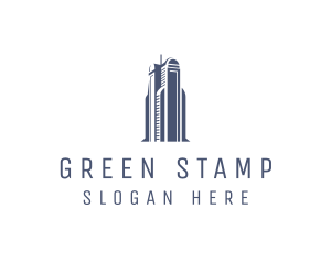 Blue Architectural Building logo design