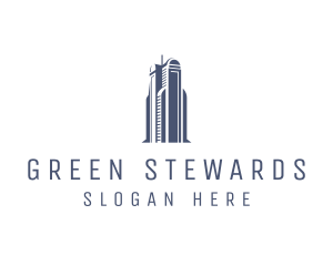 Blue Architectural Building logo design