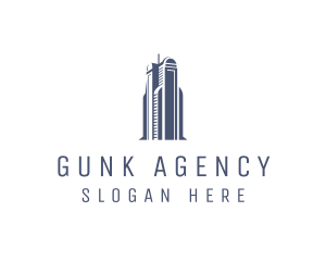 Blue Architectural Building logo design