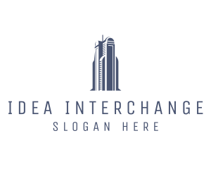 Blue Architectural Building logo design