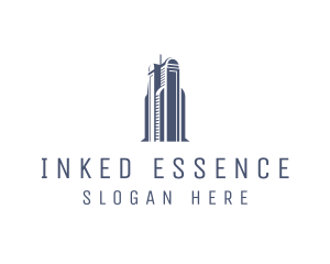 Blue Architectural Building logo design