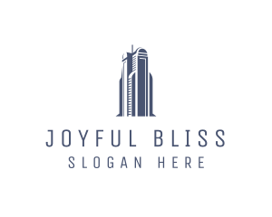 Blue Architectural Building logo design