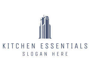 Blue Architectural Building logo design