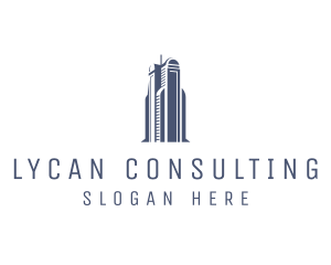 Blue Architectural Building logo design