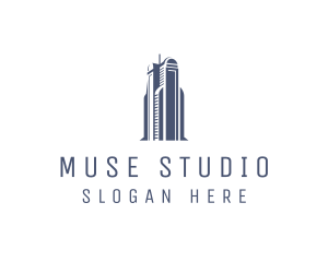 Blue Architectural Building logo design