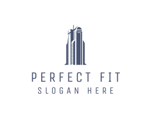 Blue Architectural Building logo design