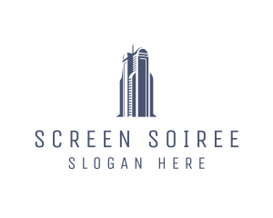 Blue Architectural Building logo design