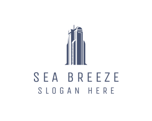 Blue Architectural Building logo design