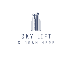 Blue Architectural Building logo design