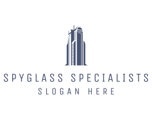 Blue Architectural Building logo design