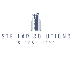 Blue Architectural Building logo design