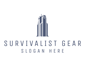 Blue Architectural Building logo design