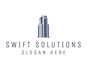 Blue Architectural Building logo design