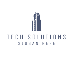 Blue Architectural Building logo design