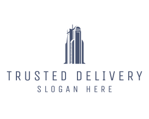 Blue Architectural Building logo design