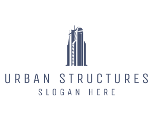 Blue Architectural Building logo design