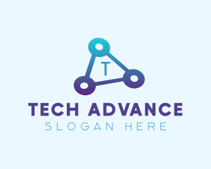  Triangle Tech Letter logo design