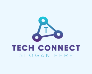  Triangle Tech Letter logo design