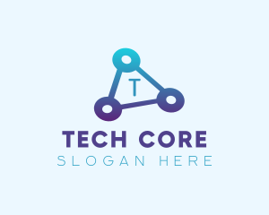  Triangle Tech Letter logo design