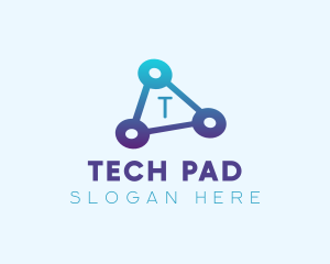  Triangle Tech Letter logo design