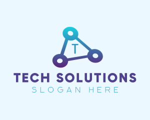  Triangle Tech Letter logo design