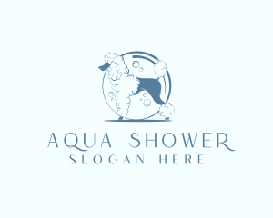 Dog Bath Grooming logo design