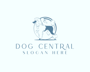 Dog Bath Grooming logo design