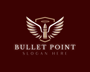 Army Wing Bullet logo design