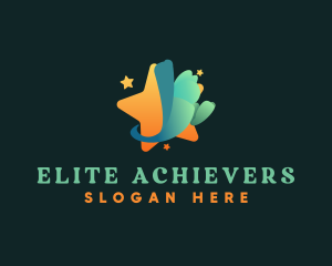 Person Achievement Star logo design