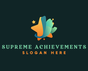 Person Achievement Star logo design